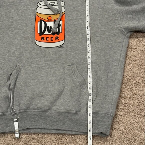 The Simpsons Universal‎ Studios Duff Beer Hoodie Opener Koozie Size Medium - Picture 8 of 12